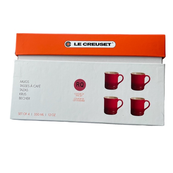 Le Creuset 12 oz stoneware multi-color mugs NEW - Picture 12 of 13